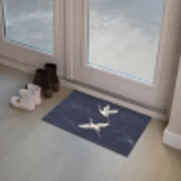 Kraanvogels - Nachthemel - Blauw Deurmat klein -sfeer3
