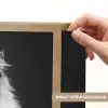 Langharige kat - Zonnebril - Spaghetti - Humor - Zwart - wit Light Box met batterij (Wandlamp) middel -USP_websiteprintNL
