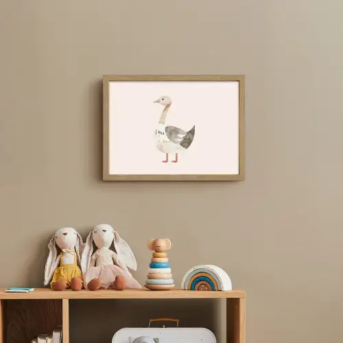 Gans - Dier - Pastel kleuren Light Box met batterij (Wandlamp kind) middel -sfeer2_kind