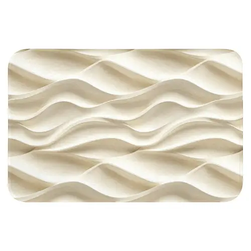 Lijnen - Golvend - Crème Badmat klein 997 -3d