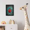 Bloemen - Lieveheersbeestje - Hartje - Rood fotolijst zwart zonder passe partout klein -usfeer4_kinderkamer