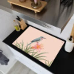 Vogel - Bloem - Natuur - Roze Inductie beschemer met haakjes klein -sfeer1
