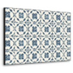Grafisch - Tegel - Blauw Textielframe zwart klein 947 -3d
