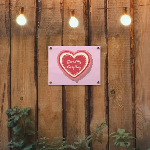 Liefde - Hart - Valentijn tuinposter los doek klein -sfeer1