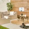 Minimalistisch - Stelen - Wit tuinposter los doek klein -sfeer4