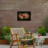 Groente - Peper - Knoflook - Graffiti - Verf - Kleurrijk Tuinposter op houten frame 2 cm dik klein -sfeer3