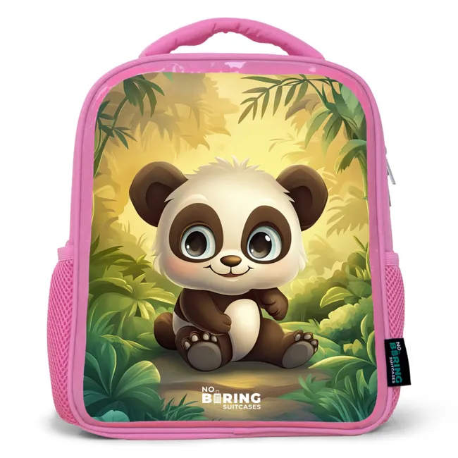 Kids' Backpacks Pink -. Panda - Bamboo Forest - Green