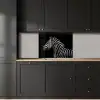 Zebra - Dier - Zwart keuken achterwand 2 middel -sfeer1