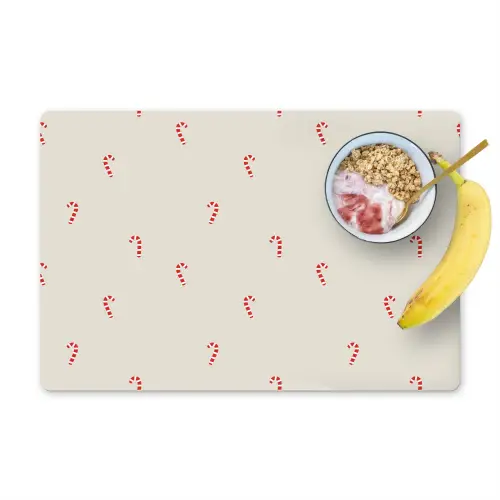 Patroon - Zuurstokken - Beige Placemat vinyl groot 368 -zzzproduct_Kitchenyeah-website