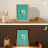 Voetbal - Abstract - Verfspatten - Groen Light Box met kabel klein -sfeer3_kind