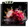 Drakenfruit - Zwart - Water - Vrucht - Fruit Inductie beschemer met haakjes middel -3d