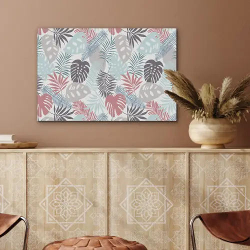 Bladeren - Tropical - Pastel - Jungle PET vilt middel -sfeer4