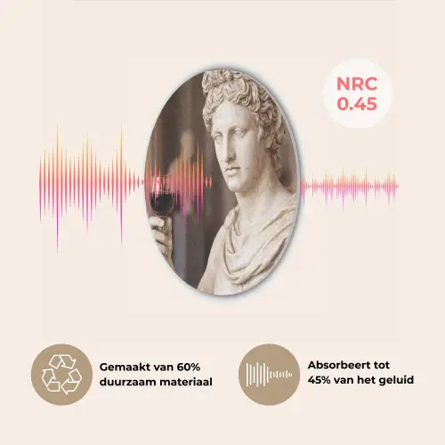Klassiek - Marmer - Wijn Akoestische PET Vilt - Rond klein -USP_NL
