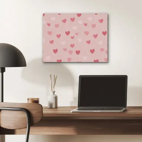 Hartjes - Patroon - Roze - Eenvoudig PET vilt klein -sfeer5