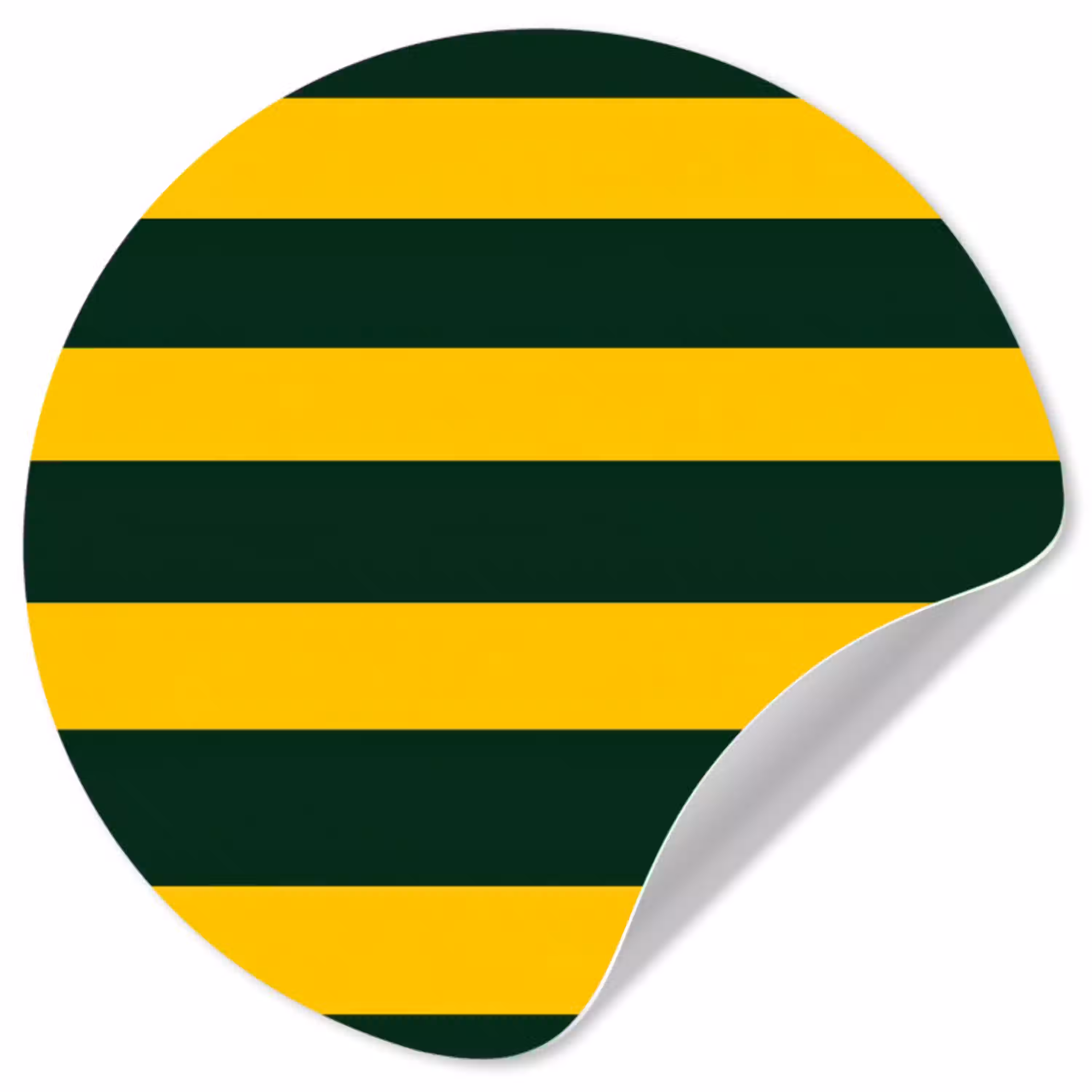 Klassiek - Strepen - Groen Wandcirkel behangsticker klein 186 -3d