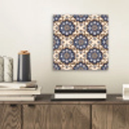 Floraal - Ornament - Blauw aluminium wit klein 46 -sfeer1