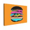 Hamburger - Kleurrijk - Speels canvas 2cm klein -z3d