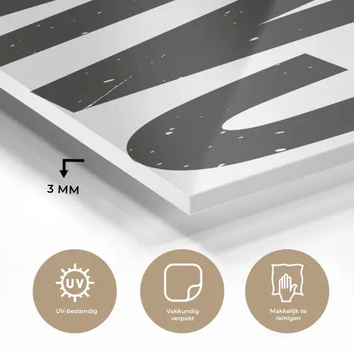 Zwart - Cake - Eten - Decoratie plexiglas 5mm klein -sfeer2