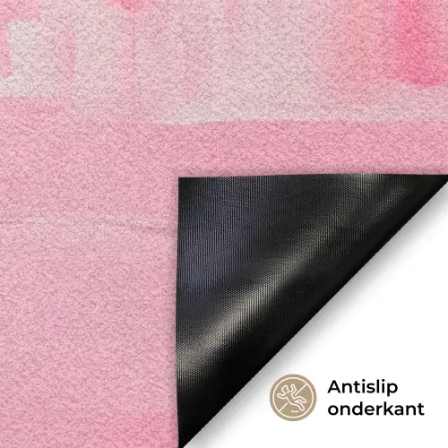 Roze - Bloemen - Cowboy Deurmat klein -antislip_NL