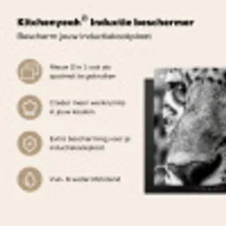 Luipaard - Zwart - Wit - Oog Inductie beschermer vinyl 3mm middel -zzzzzzusp-haakje_NL