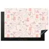 Flamingo - Toekan - Tropisch - Patroon Inductie beschermer vinyl 3mm klein 276 -3d