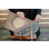 Vogel - Beige - Japandi laptophoes neopreen klein -tas