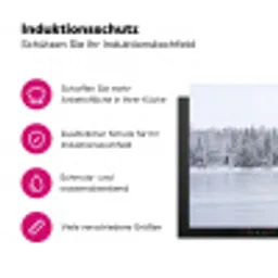 Meer - Dennen - IJs - Winter - Rustgevend Inductie beschermer vinyl 3mm klein -zzzzzzz-lf-ups