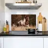 Paard - Bruin - Gras Inductie beschemer met haakjes klein -sfeer2