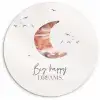Kinderen - Spreuken - Big happy dreams - Jongens - Meisjes - Waterverf Wandcirkel kunststof plaat 5mm dik klein -3d