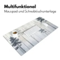 Bos - Bomen - Mist - Natuur - Illustratie - Grijs Muismat XXL klein -ysfeer4_duits