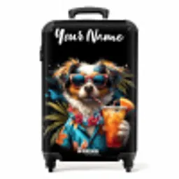 Hond in Tropische Sferen NBS - Handbagage koffer - Kinderen Unisex middel -productfoto_recht