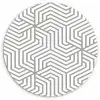 Lijn - Design - Geometrie - Patroon Wandcirkel kunststof plaat 5mm dik klein 188 -3d