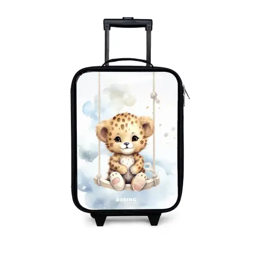 Perry panter Kinderkoffer - Zwart klein -3d