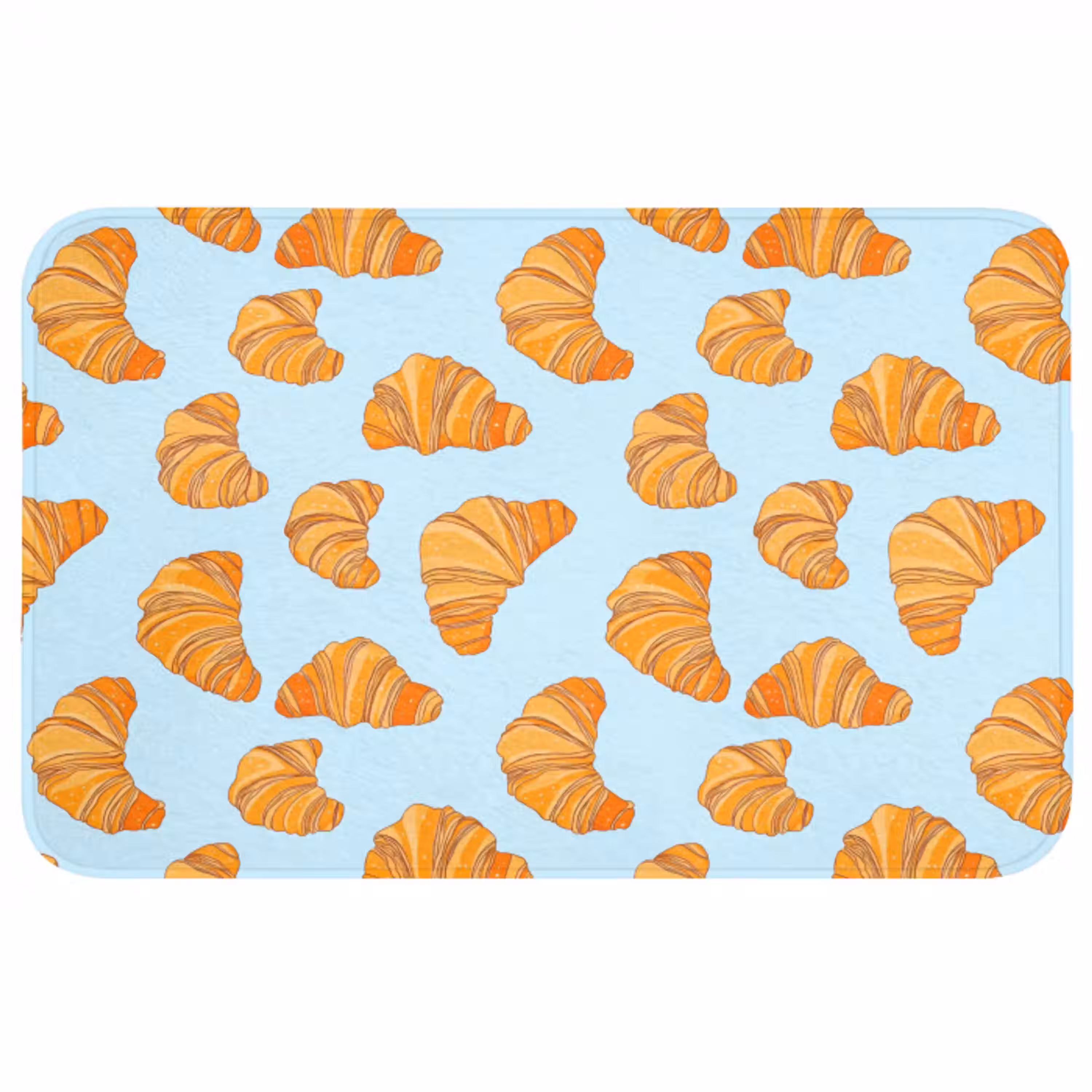 Croissant - Speels - Blauw Badmat middel 997 -3d