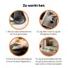 Minimalistisch - Cirkels - Penseelstreken - Beige Inductie beschermer vinyl 3mm klein -zzzzzzz-td-werking