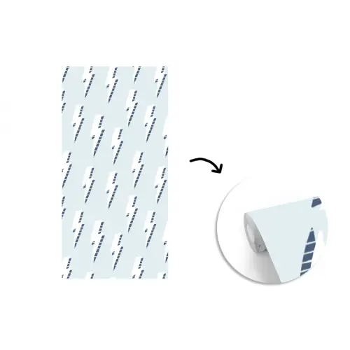 Blauw - Wit - Patroon - Bliksem fotobehang vinyl groot 64 -3d
