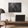Portret - Paard - Zwart PET vilt klein -sfeer5