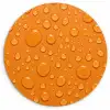 Water - Druppels - Oranje Wandcirkel kunststof plaat 5mm dik klein -3d