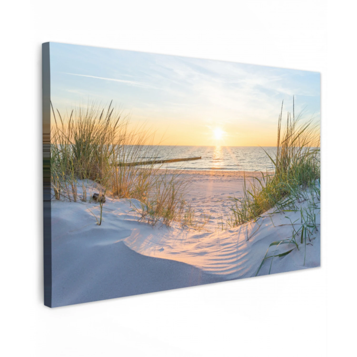 Strand - Zon - Duin - Gras - Zand - Horizon canvas 2cm klein -z3d