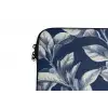 Botanisch - Patroon - Blauw laptophoes neopreen klein 279 -detail
