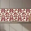 Abstract - Bladeren - Burgundy keuken achterwand 2 middel 871 zz_3dshopping