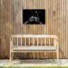 Whickyglazen - Ijs - Spetters - Zwart Tuinposter op houten frame 2 cm dik klein -sfeer4