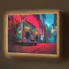 Boombox - Rood - Graffiti - Neon Light Box met batterij (Wandlamp) middel -z3d_website