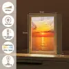 Zonsondergang - Zee - Lucht - Oranje - Horizon - Water Light Box met kabel (Tafellamp) klein -USP_NL