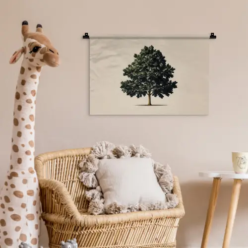 Eikenboom - Schaduw - Egaal Wandkleed katoen klein -wsfeer5_kind