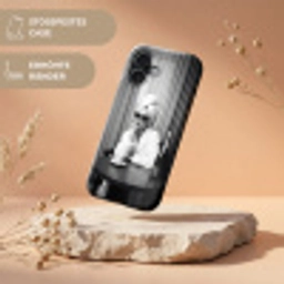 Vrouw - Bubbels - Zwart - Wit Toughcase MagSafe Apple iPhone 17 klein -USP_RandenV_DE