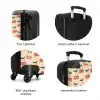 Retro disco kersen patroon kleurrijk NBS - Handbagage koffer - Volwassenen Unisex middel zzzzzzzbolletjes_NL