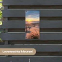 Zandpad bij Zonsondergang tuinposter los doek klein -sfeer3