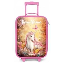 Eenhoorn - Vlinder - Roze - Manen Kinderkoffer - Roze klein -zz3dotto