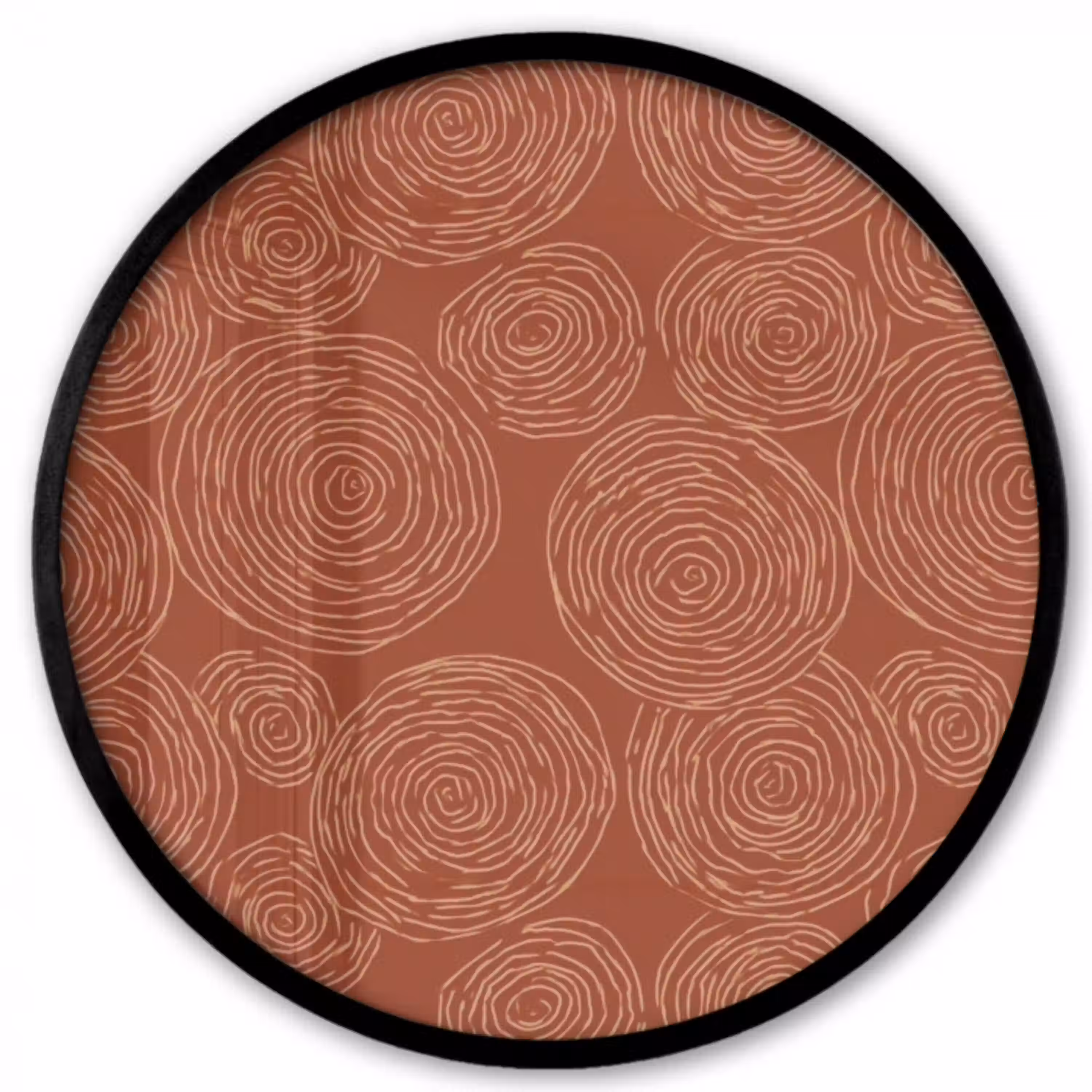 Cirkels - Abstract - Artistiek - Terracotta Fotolijst rond zonder passe partout klein 856 -3d